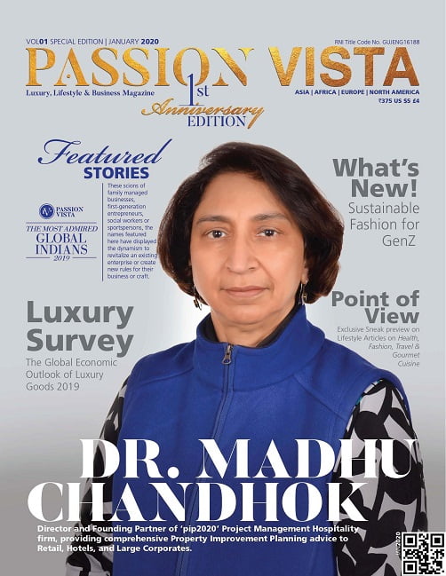 Dr Madhu Chandhok Cover VOL 01 Special Edition Page 1 Passion Vista Magazine