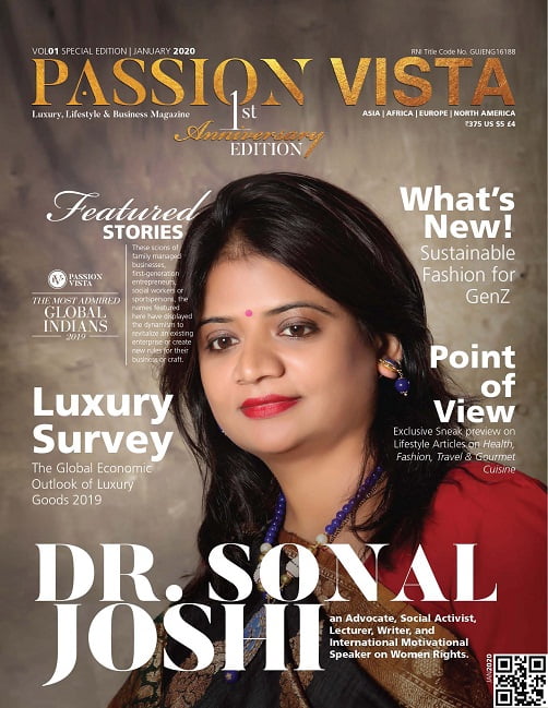 Dr Sonal Joshi Cover VOL 01 Special Edition Page 1 Passion Vista Magazine