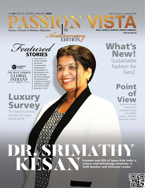 Dr Srimathy Kesan Cover VOL 01 Special Edition Page 1 Passion Vista Magazine