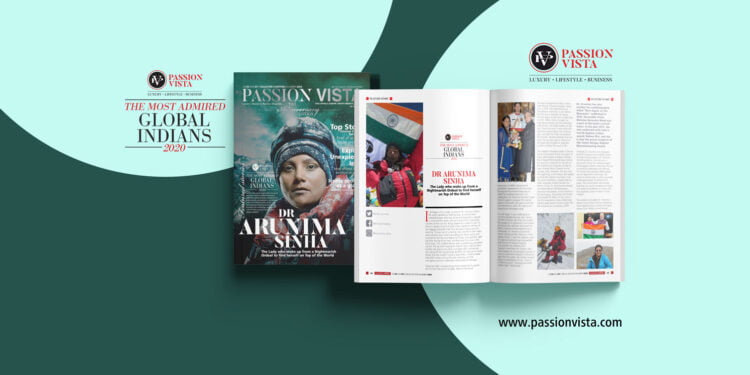 DR ARUNIMA SINHA MAGI 2020 Passion Vista Magazine