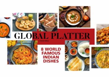 GLOBAL PLATTER 8 WORLD FAMOUS INDIAN DISHES
